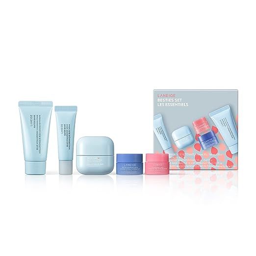 Unveil the secret to luminous, well-hydrated skin with the LANEIGE Besties Set: your travel-friendly partner for a refreshing hydration boost wherever life takes you.