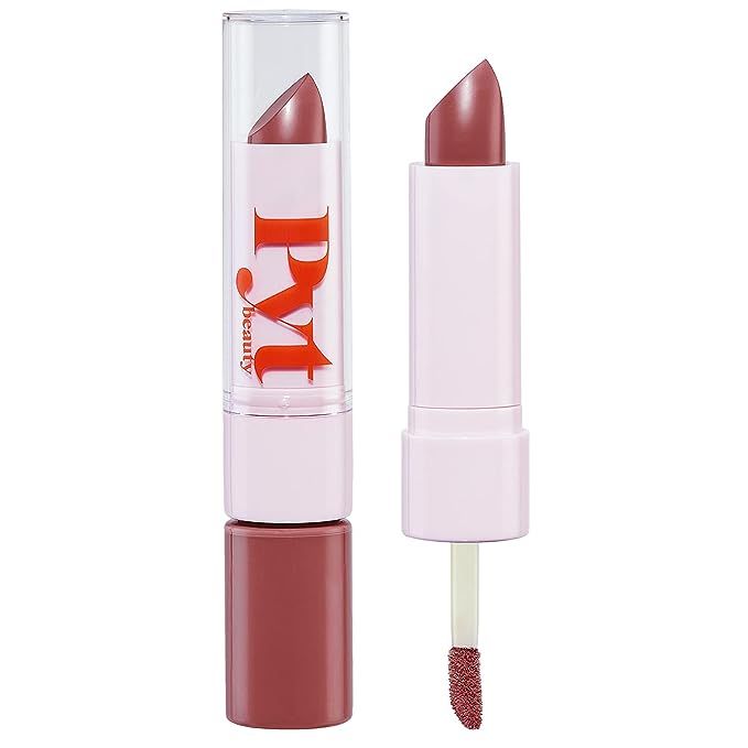 Indulge your lips in the luscious embrace of PYT BEAUTY's Lip Duo, where the seductive Berry Lipstick meets the glistening Lip Gloss for a hydrated, show-stopping smile. Crafted for the conscientious beauty enthusiast, this hydrating combo marries vibrant color with compassionate ethics.