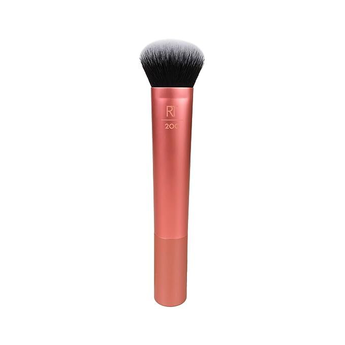 Achieve a radiant, airbrushed complexion with the Real Techniques Expert Face Makeup Brush, your ultimate ally for impeccable foundation application. Crafted with a generously sized, dome-shaped head, this makeup maestro excels in smoothly buffing and blending liquid makeup, delivering a stunningly even and natural finish.