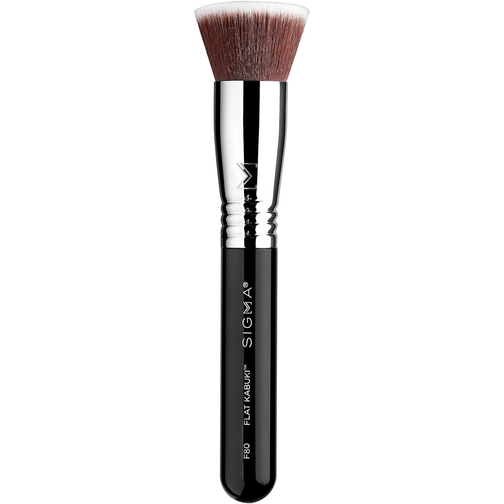 Elevate your makeup application with the Sigma Beauty F80 Flat Kabuki Brush, a premium cosmetic brush engineered to blend your favorite liquid and cream formulations effortlessly. Boasting a luxurious black design, this single-brush masterpiece is a must-have for anyone seeking precision and a flawless finish.