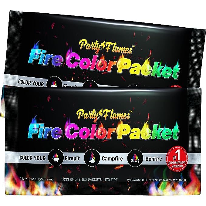 Add an enchanting touch to your outdoor fire with Party Flames Fire Color Changing Packets.