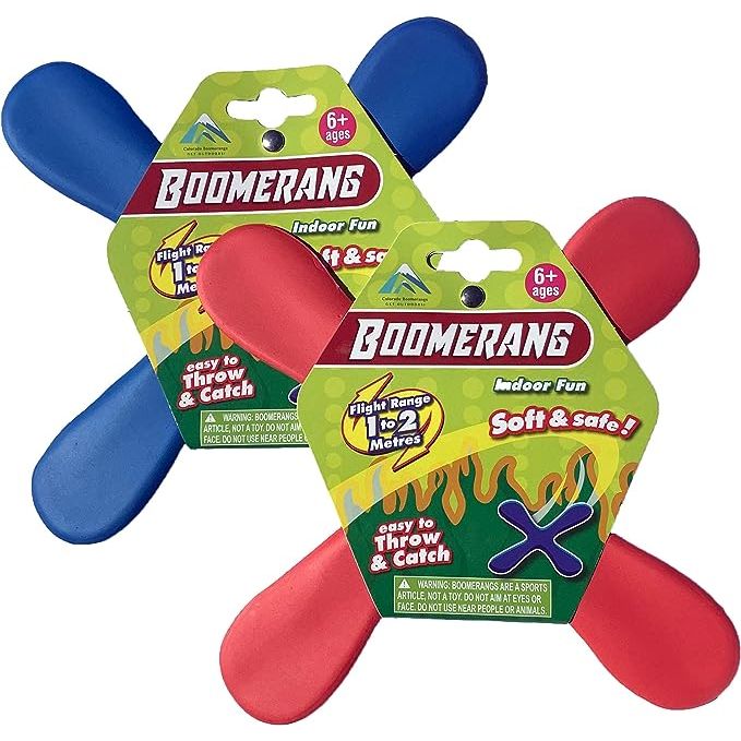 Indoor Boomerang 2 Pack: Great Beginner Boomerangs for Kids or Adults. Soft and Safe.
Boomerangs have long been associated with outdoor fun and adventure, but what if you could enjoy the thrill of throwing a boomerang right in the comfort of your own home? The Indoor Boomerang 2 Pack offers a unique twist to the traditional boomerang experience, de