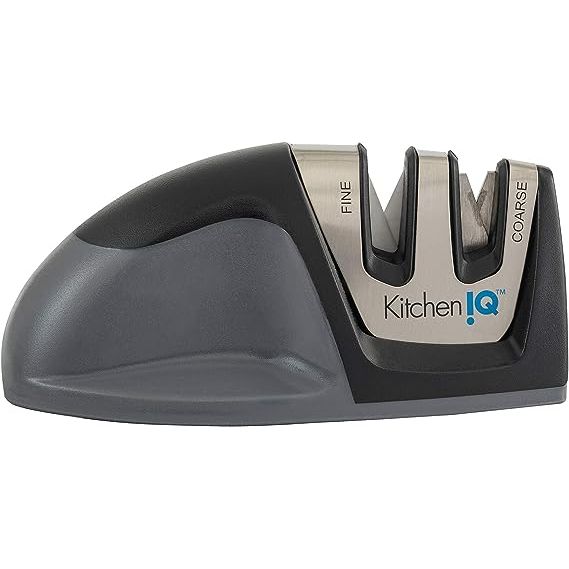 The Edgeware 50009 2-Stage Edge Grip Knife Sharpener is a cutting-edge tool designed to restore the sharpness of dull knives easily and efficiently. This compact and user-friendly device is an essential addition to any kitchen, providing a safe and affordable solution for maintaining your cutlery's performance.
Featuring a 2-stage sharpening proces