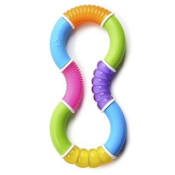 The Munchkin® Twisty Figure 8 Baby Teether Toy is a safe and entertaining option for infants aged 6 months and above to soothe their gums during the teething phase. This teether is designed to be BPA-free, ensuring it is free from harmful chemicals and safe for little ones.