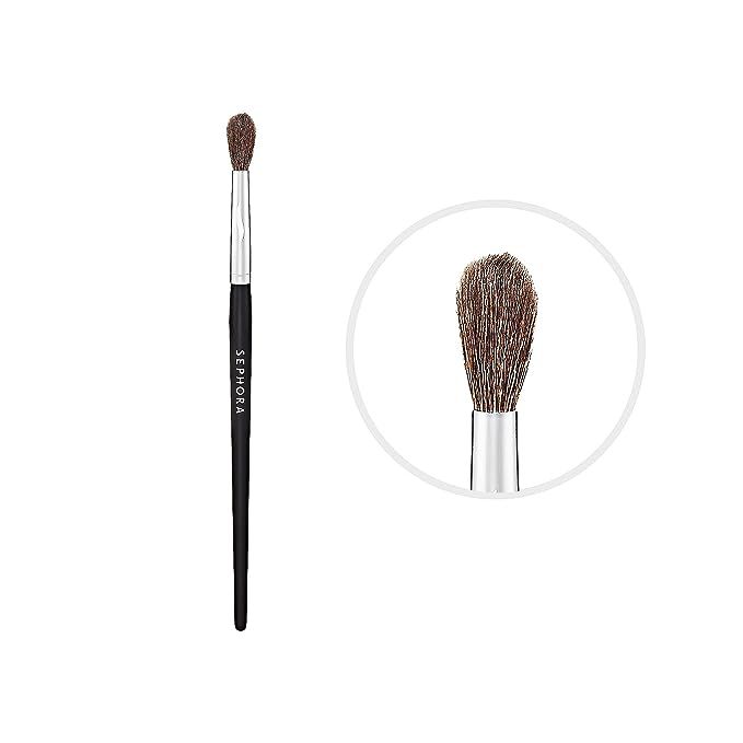 Elevate your eye makeup game with the expertly crafted SEPHORA COLLECTION Pro Crease Brush #10, an indispensable addition to any beauty arsenal. Designed to master the art of the crease, this brush is precision-engineered to deliver professional-grade results with every stroke. Boasting high-performance bristles and an ergonomic design, this versatile tool ensures your eyeshadow looks are both enchanting and effortless.

Sculpt and define your eyelids with unmatched precision using the meticulously designed dome shape of the Pro Crease Brush #10. The dense arrangement of synthetic bristles works harmoniously to pick up and deposit eyeshadow, offering superior blendability that is gentle on the skin yet effective in achieving a depth-creating effect. Its compatibility with both powder and cream-based products makes it a flexible choice for any eye look, from the softest of gradients to the boldest of contours.

Crafted with style and ease-of-use in mind, this brush features a lightweight wooden handle complemented by a chic matte black and silver finish that exudes a professional aesthetic. Thanks to its synthetic, cruelty-free fibers, achieving a flawless eye makeup look is not only ethical but also ensures maximal color transfer with minimal effort. Keep your Pro Crease Brush #10 in perfect condition by washing it with a gentle cleaner, reshaping, and drying it flat—this will guarantee that every application remains as exquisite as the first. Let the SEPHORA COLLECTION Pro Crease Brush #10 be the secret to your stunning eye makeup creations—a true testament to your commitment to beauty and precision.