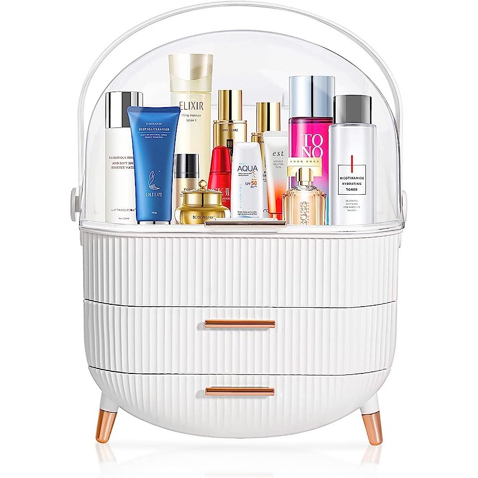 Egg Shape Makeup Storage Box: A Chic and Practical Vanity Organizer
For those who love makeup and want to keep their vanity clean and organized, the MASSY Egg Shape Makeup Storage Box is a must-have. This elegant and compact countertop organizer is designed in a trendy oval shape, exuding both style and convenience.