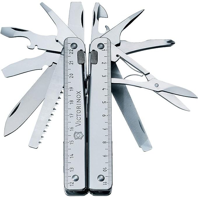 Introducing the Swisstool, a versatile and superior quality multi-tool that exceeds expectations. Compact, reliable, and always ready for your next adventure, this tool is the epitome of functionality and intelligent design.