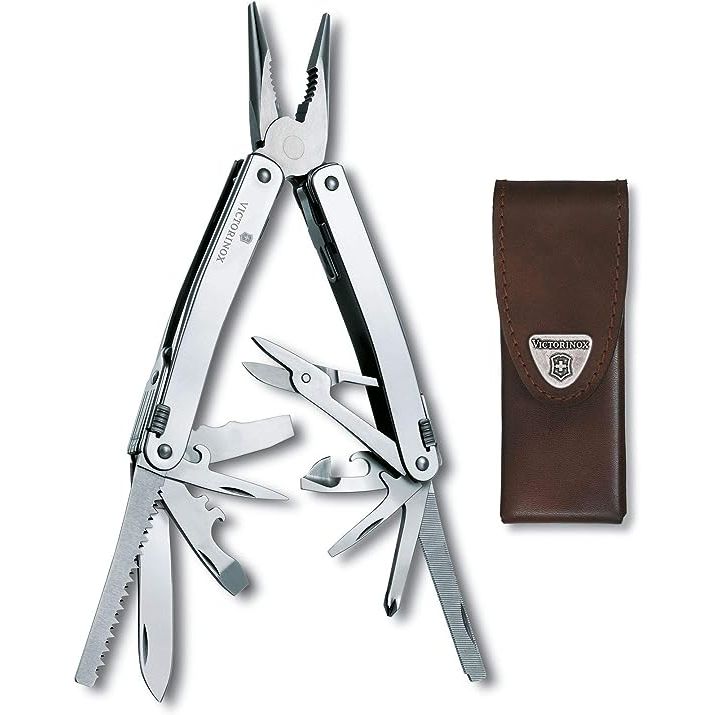 Experience the versatility and durability of the Victorinox Swiss Army Swisstool Spirit X, a high-quality multi-tool crafted from stainless steel. Compact and convenient at just 105mm, this tool is perfect to carry in your pocket or toolbox.