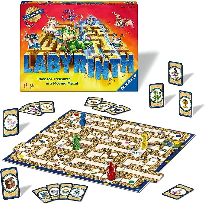 The Ravensburger Labyrinth Family Board Game is a beloved classic in the board game industry, enjoyed by both kids and adults aged 7 and up. With millions of sales worldwide, it has become a highly popular and acclaimed game.
In Labyrinth, players must navigate through a shifting maze, collecting treasures before their opponents.