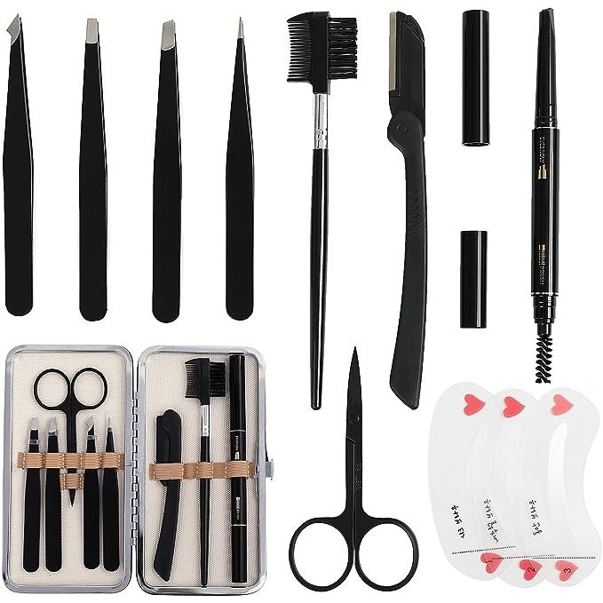 Transform your brow grooming routine with the ultimate 8-in-1 Multifunctional Tweezer Kit – the definitive toolkit for impeccable eyebrow artistry.