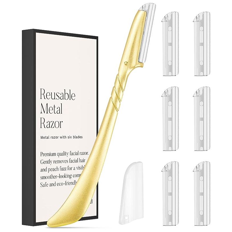 Get perfectly shaped eyebrows with the ENNVA Disposable Eyebrow Shaper. This high-end product is designed to provide long-lasting hair removal in various areas of the face, including the cheeks, forehead, and chin. With 7 replaceable blades included, you can easily remove facial hair fast and effortlessly.