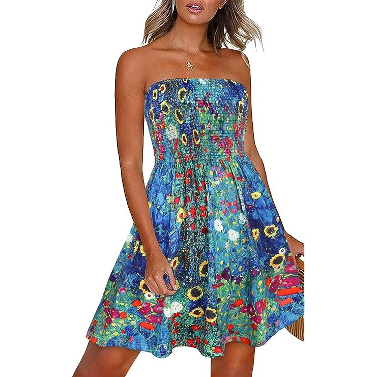Summer is the perfect time to show off your style with lightweight and trendy dresses. One popular option for women is the CHICGAL Summer Dress. Designed as a beach cover-up, this strapless dress features a boho-inspired floral print that exudes a laid-back and stylish vibe.