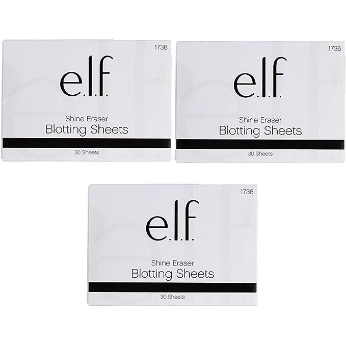 Pack of 3 e.l.f. Shine Eraser Blotting Sheets, 30 sheets (1736) image