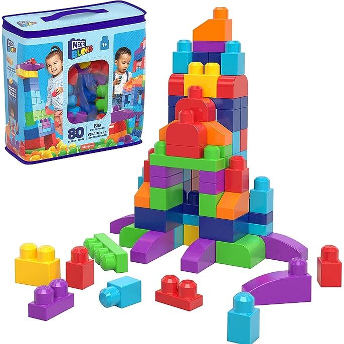 Discover the joy of early childhood development with the MEGA BLOKS Fisher-Price Toddler Block Toys. These vibrant blue building blocks are perfect for kids aged 1 year and above, providing hours of creative and educational fun. With 80 easy-to-grip blocks, children can let their imagination run wild and build anything their heart desires.