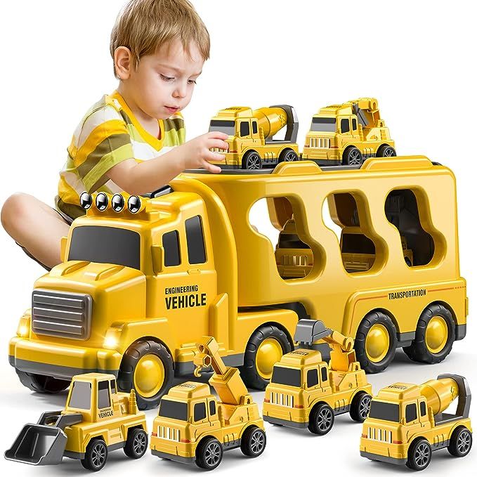 Introducing the TEMl Construction Toddler Truck Toys, an exceptional collection of playsets designed specifically for children aged 3-6 years. These versatile 5-in-1 Friction Power Vehicle Car Toys offer endless hours of interactive and imaginative play, fostering creativity, cognitive growth, and motor skill development.