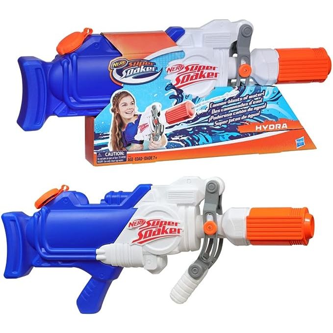 The SUPERSOAKER Nerf Hydra Water Blaster is the ultimate outdoor toy made for 6-year-old boys and girls. It guarantees hours of fun and excitement, perfect for those scorching summer days when kids need a thrilling adventure in their backyard or at the beach.