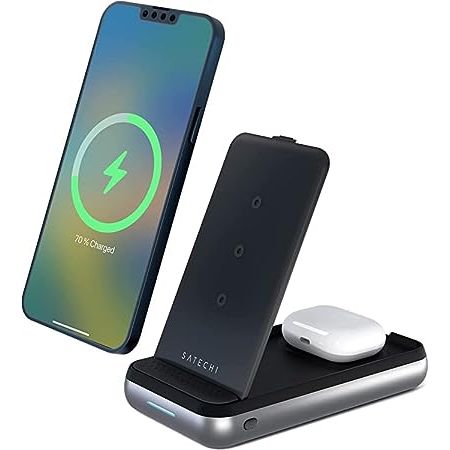 1 Satechi 3-in-1 Wireless Charging Stand & Portable Power Bank