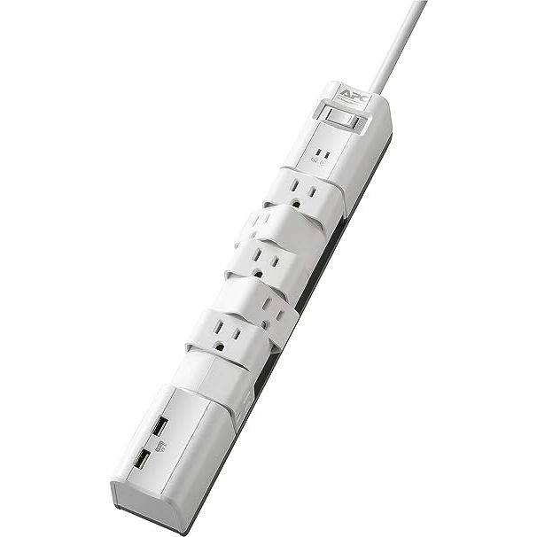 The 1080 Joule Surge Protector Power Strip offers a reliable and convenient solution to protect your valuable electronic devices. With a high energy rating of 1080 Joules, this power strip effectively absorbs any surges or spikes that may occur, ensuring the safety of your devices.