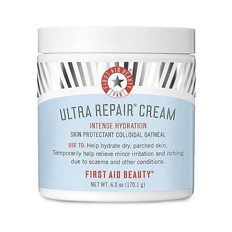 First Aid Beauty's Ultra Repair Cream Intense Hydration Moisturizer is a sought-after skincare gem, offering instant hydration to both the face and body. With its whipped, luxurious texture, this cream is beloved for its ability to revive dry and damaged skin. It caters to all skin types and addresses a variety of skin concerns.