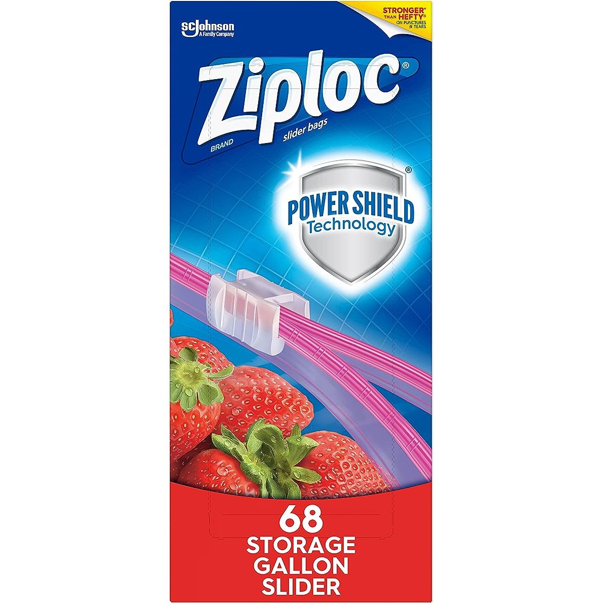 Introducing the Ziploc Slider Gallon Storage Bags, designed to offer ultimate convenience and durability for all your storage needs. With a clever expandable bottom, these bags can effortlessly stand upright, simplifying the filling process. Featuring advanced Power Shield technology, these bags provide robust protection for your food or household 