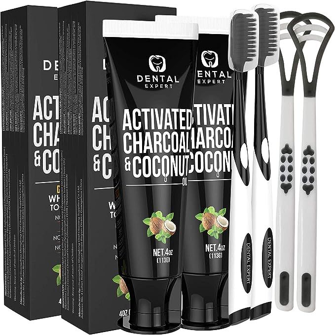 Revitalize your dental hygiene routine with our premier Dental Expert Activated Charcoal Toothbrush and Toothpaste Set. This comprehensive bundle includes a toothbrush, toothpaste, and tongue cleaner, arming you with the essential tools for optimal oral health.