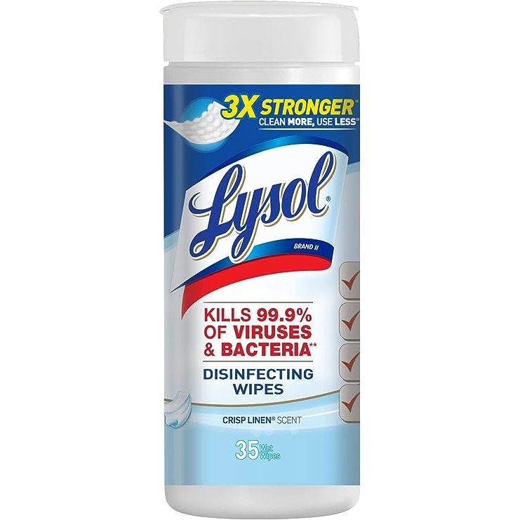 Lysol Disinfecting Wipes, Crisp Linen, 35 Count (Pack of 1), are a popular household cleaning product known for their effectiveness in killing germs and bacteria. These disinfecting wipes come in a convenient pack of 35 sheets that can be easily used to clean and sanitize various surfaces.