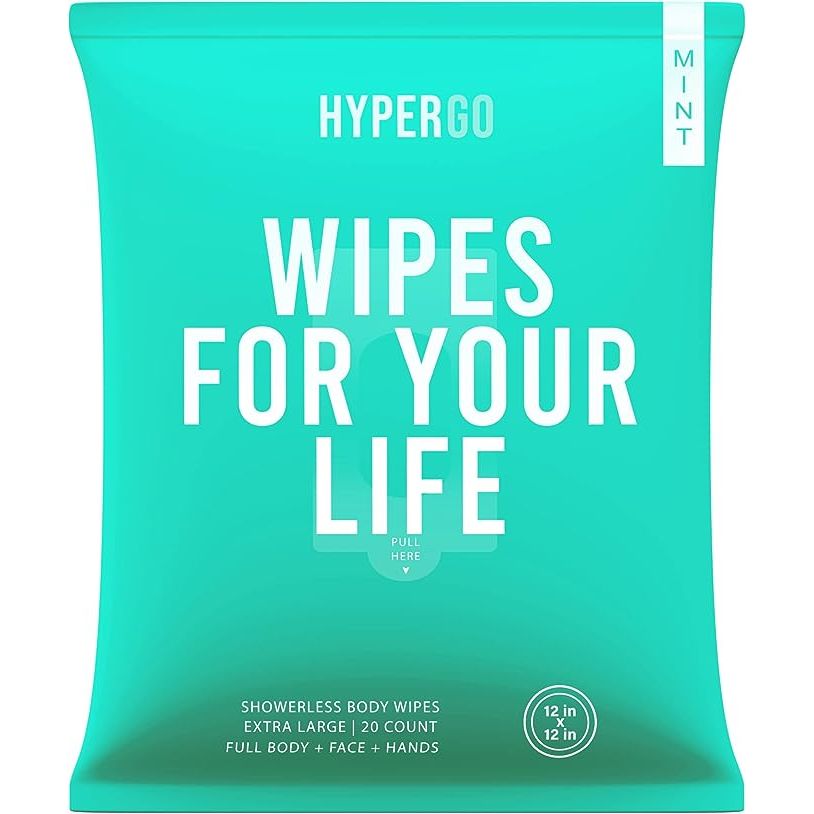 Introducing the ultimate solution for on-the-go cleansing - HyperGo Full Body Wipes. Designed for athletes, fitness enthusiasts, avid hikers, and travelers, these wipes are perfect for a quick refresh. Sized generously at 12 x 12, these unscented wipes provide a whole square foot of clean, ensuring your entire body feels refreshed.