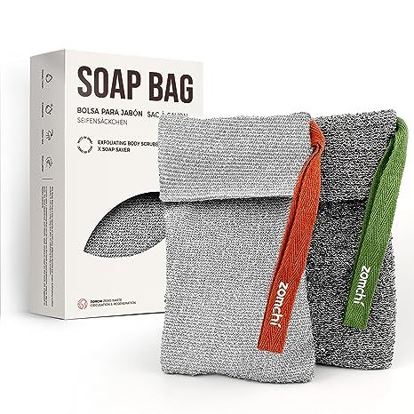 Introducing the new and improved ZOMCHI soap pouch, designed to cater to a variety of exfoliating needs. This innovative product offers two options - a rough soap bag for those with rough and flaky skin, and a soft soap bag for those who prefer a gentler scrub.