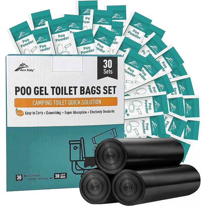 Introducing the Convenient and Practical Portable Toilet Bags Poo Powder set! This incredible package includes 30 packs of poo powder and 30 packs of toilet bags, giving you a month's supply of toilet essentials. Perfect for outdoor camping and travel, this set ensures that you stay prepared no matter where your adventures take you.