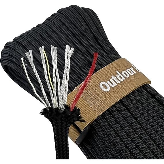 AMAZING SURVIVAL PARACORD - Are you using common paracord？We have developed and produced a new type of multi-functional survival paracord parachute cord which features tensile strength 650 paracord strong survival rope that you will use it again and again. Is the only parachute cord para cord you‘re ever going to need but you must use it outdoors4-