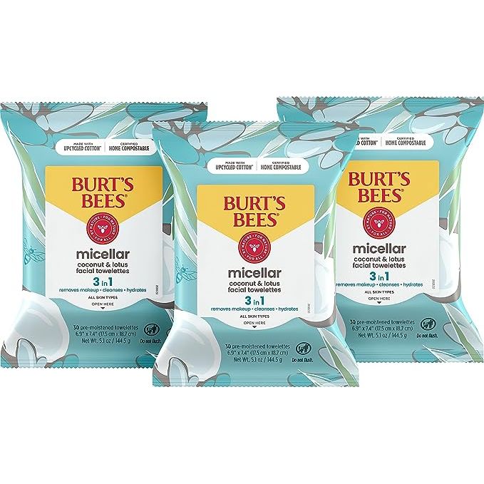 FACE WIPES: Burt’s Bees Micellar Makeup Removing Towelettes gently cleanse and rejuvenate your skin, and are Dermatologist and Ophthalmologist testedFACIAL CLEANSER: These wipes are infused with coconut and lotus water and are formulated without any parabens, phthalates or petrolatumMAKEUP REMOVER WIPES: These wipes are designed to gently cleanse a