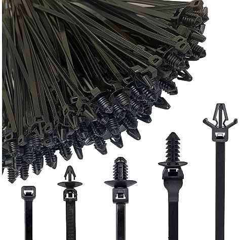 【What's Included】: This comprehensive kit includes 160Pcs of Nylon Universal Pop Cable Zip Ties in 5 different sizes. Their universal shape and size make them suitable for all your needs, especially for anchoring wires, cables, and small hoses in the engine bay.