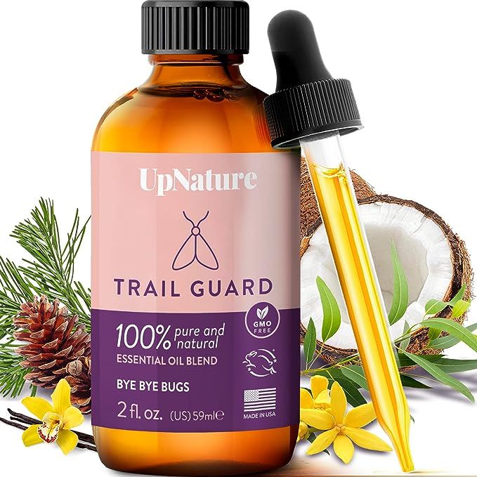 Introducing Trail Guard Essential Oil, a powerful blend of all-natural ingredients designed to keep mosquitoes and other insects at bay. This exquisite blend includes Ylang Ylang Essential Oil, Eucalyptus Oil, Coconut Essential Oil, Vanilla Oil, Virginia Cedarwood Oil, Nootka Wood Oil, Litsea cubeba Oil, Catnip Oil, and Western Red Cedarwood Oil. W