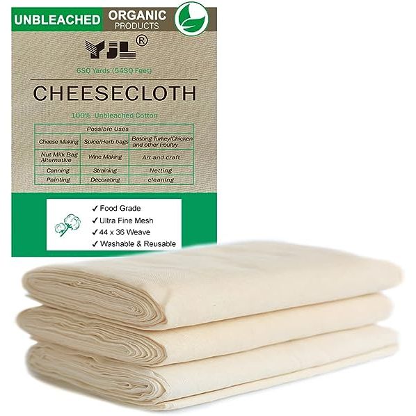 1. Our high-grade YJL cheesecloth is the perfect choice for those seeking an organic and natural option. Made from 100% cotton and certified as an organic product by SGS, you can trust that our cheesecloth strainer is safe to use in your cuisine.