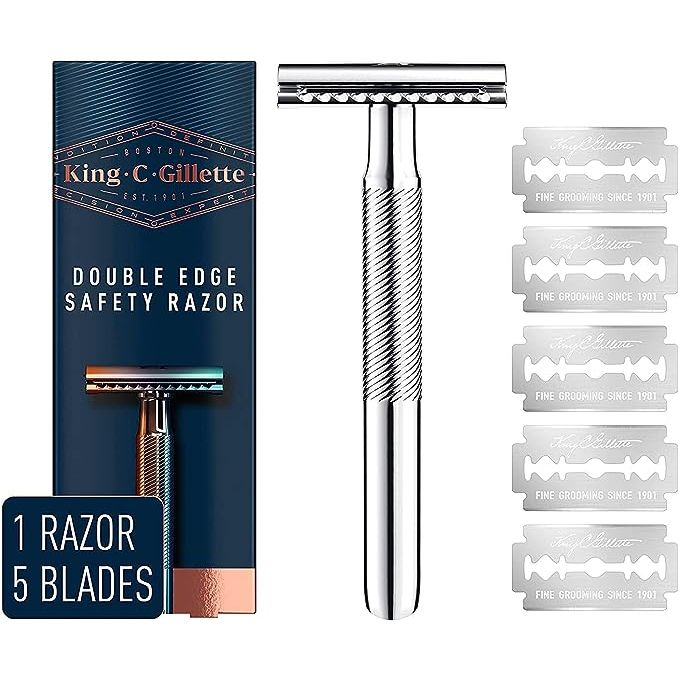 The double-edged safety razor is a must-have grooming tool for men who desire precision and style. This expertly crafted razor features a single blade, specifically designed for edging sideburns and sculpting strong beard lines, helping you achieve that flawless, polished look.