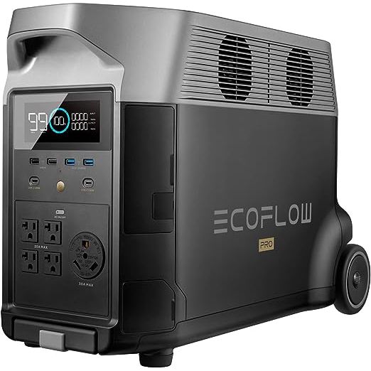 【Expanded Capacity】With a robust 3600Wh LFP battery capacity, the DELTA Pro is an ideal choice for both home battery backup power supply and outdoor camping. What sets it apart is its ability to expand its capacity from 3.6kWh to an impressive 25kWh with additional DELTA Pro Extra Batteries or Smart Generators.