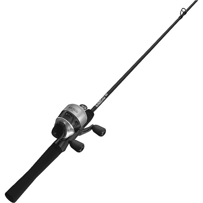 EASY-TO-USE: The Zebco 33 spincast combo is the perfect fishing companion for both beginners and experienced anglers. This combo includes a 6-foot 2-piece fishing pole and a size 30 fishing reel with a patented no-tangle design. With the reel pre-spooled with 10-pound Zebco Cajun line, you can hit the water right away.