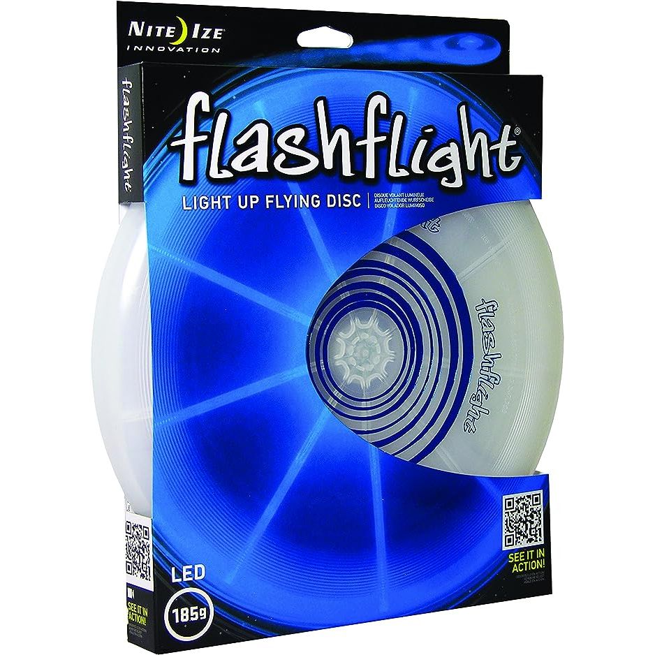 Experience the thrill of throwing and catching the Nite Ize Flashflight LED Light Up Flying Disc! Perfect for both serious sports enthusiasts and anyone looking for a fun flying disc toy, this disc features an innovative design and super-bright illumination.