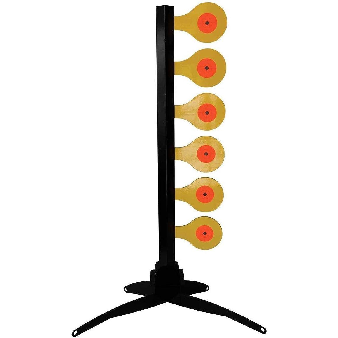 Introducing the World Of Targets Handgun Dueling Tree in an eye-catching 38 yellow design! This exceptional piece of hunting range gear is a must-have for any shooting enthusiast. Built to withstand rigorous use, the Handgun Dueling Tree is perfect for honing your shooting skills and provides hours of entertainment.
Constructed with durability in m