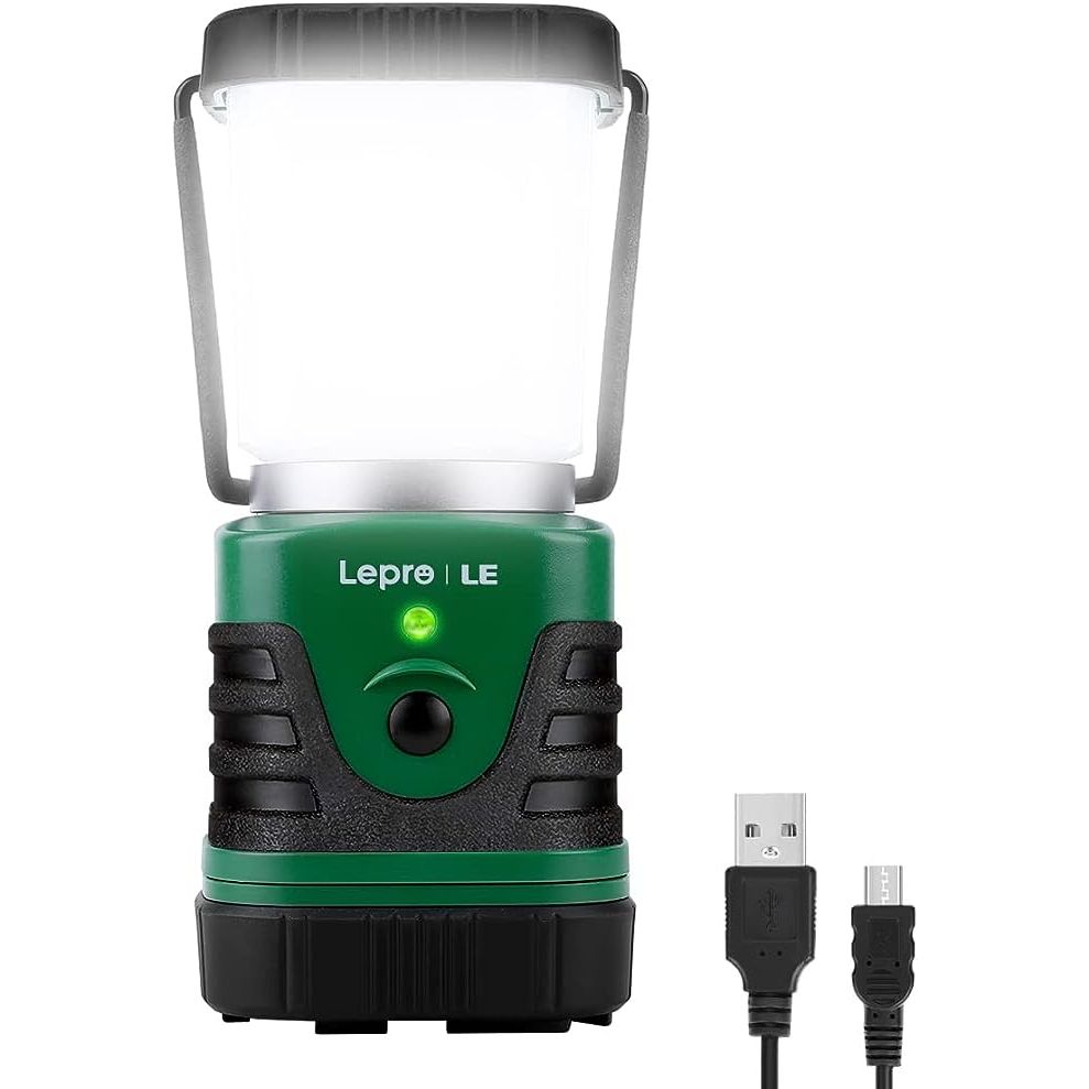 Convenient and Portable: There is one hook on the top and one hook at the base of this camping lantern that can hang the tent light upside down to get better light when lighting up a big area.Bright and Water Resistant: With 360 degree beam angle and 1000 lumen, this camping light can give off pretty bright light. And the IP44 grade, making it suit