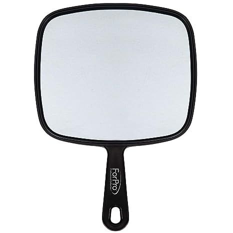 Introducing our handheld mirror, an essential accessory that combines functionality with style. Designed with a long and comfortable grip handle, this mirror ensures a firm hold for easy maneuvering. Its large square face provides a clear reflection without any distortion, allowing you to see every detail with precision.