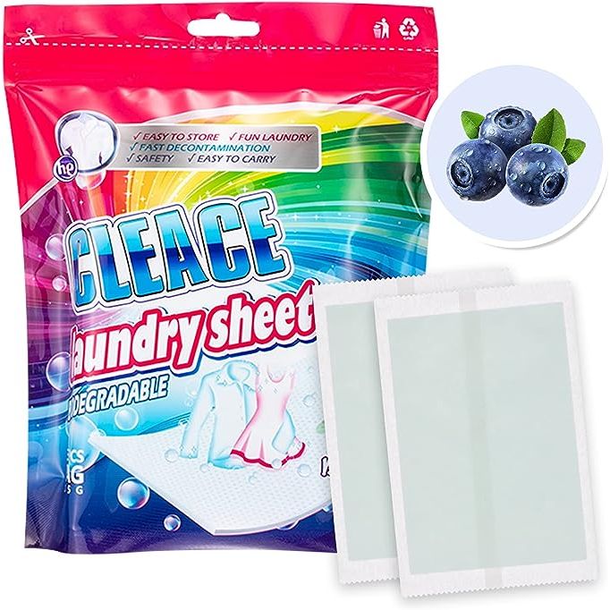 💧Introducing our revolutionary new Blueberry Scent laundry detergent sheets, designed to give your clothes a fresh new feel!💧Not only do our CLEACE laundry detergent sheets bring a delightful fragrance to your laundry, but they are also gentle on sensitive skin.