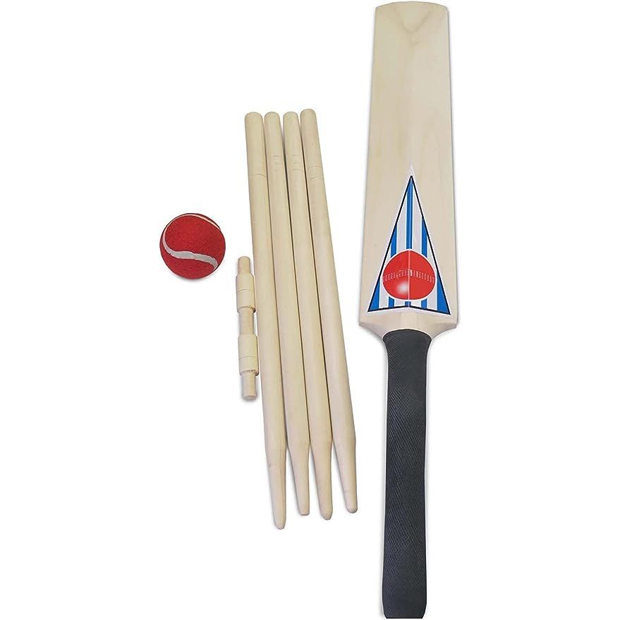 Introducing the perfect cricket set for young aspiring cricketers, the Junior Cricket Set Size 3! This fantastic set includes a high-quality wooden cricket bat with a comfortable rubber grip, ensuring excellent grip and control for young players.