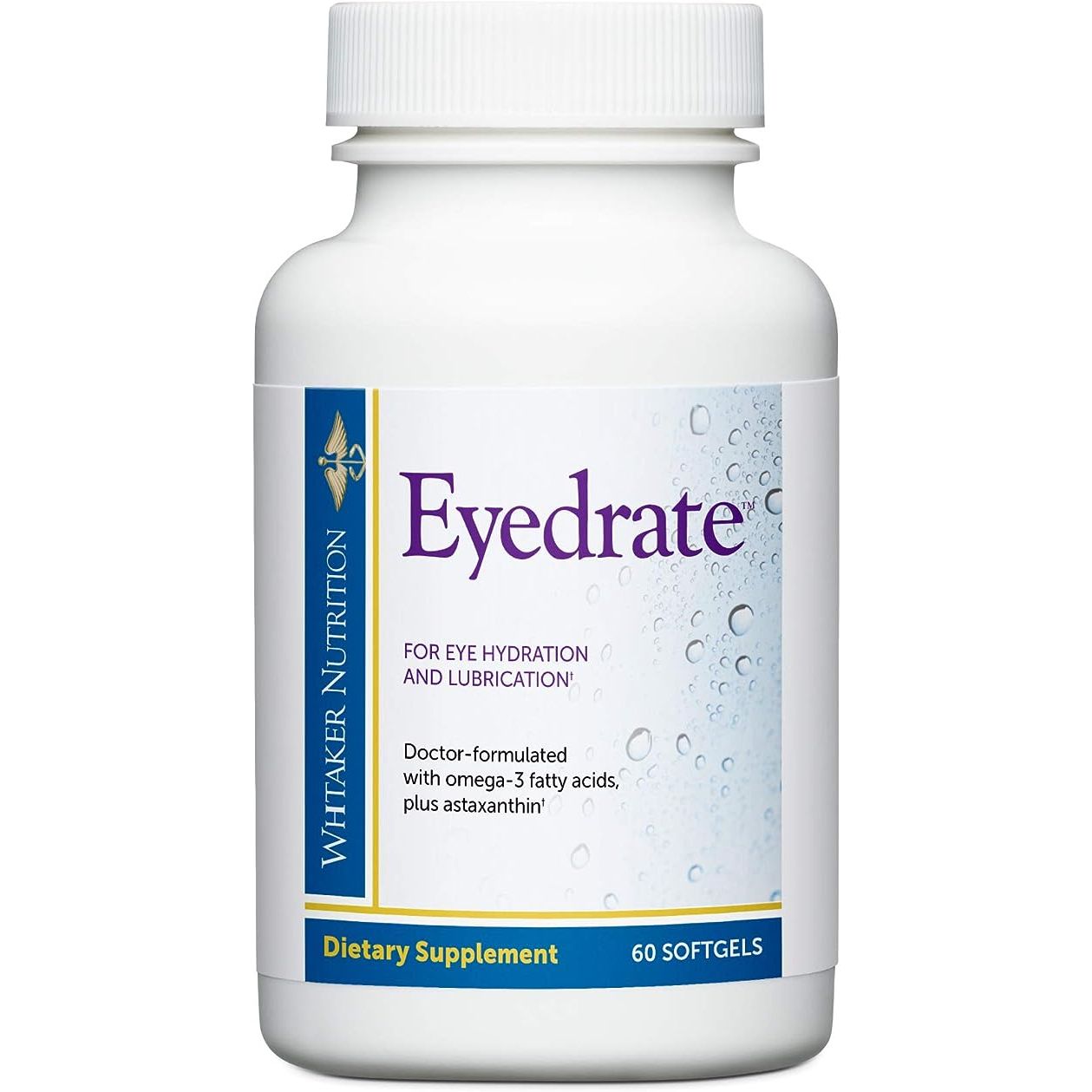 Title: Premium Eye Supplement - Enhance Hydration and Lubrication with Omega-3, Omega-7, and Antioxidants
Introduction:
Dr. Whitaker Eyedrate is a cutting-edge supplement that goes beyond hydration and lubrication to provide comprehensive support for healthy eyes.