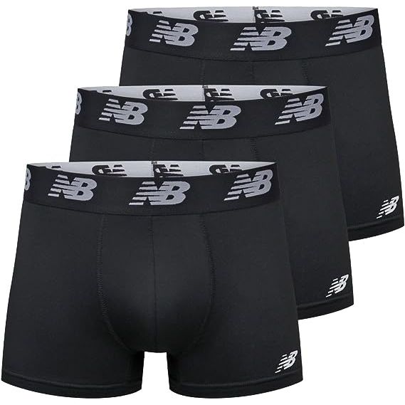 The New Balance Men's 3" No Fly Boxer Brief with Built-in Pouch Support and No Fly Boxer Trunks (3-Pack of Trunk Briefs) are popular underwear choices for men seeking comfort and support.