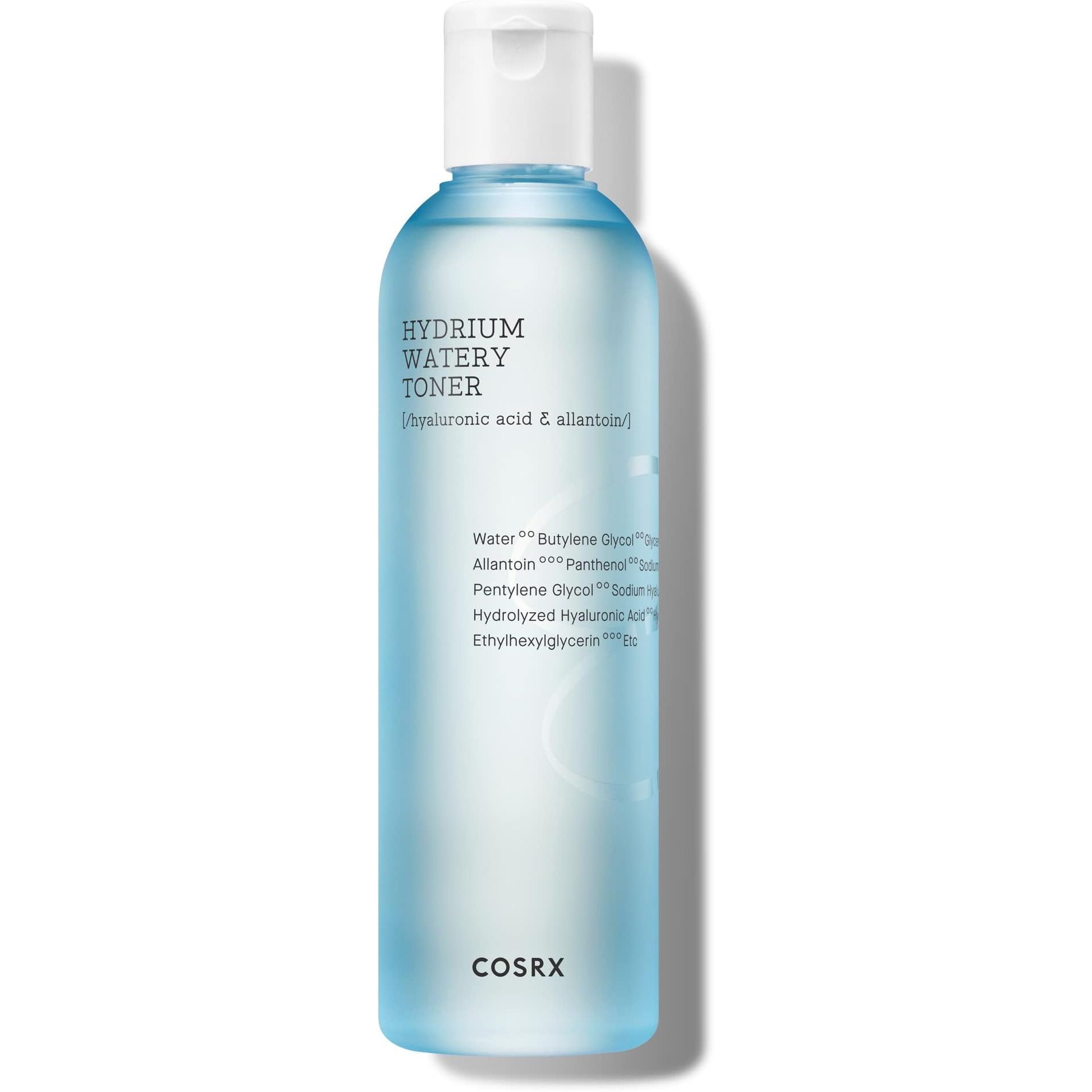 Introducing our Hydrating Watery Toner, the perfect solution to balance and renew your skin. Just like a glass of refreshing water, this toner will fill up your skin with much-needed moisture, keeping it hydrated for a long time. With a combination of 6 types of Hyaluronic Acids, 0.1% Allantoin, and 0.