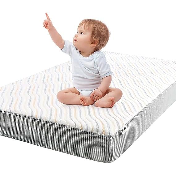 Introducing the BABELIO Biobased Crib and Toddler Mattress, a dual-sided mattress that offers both comfort and sustainability. This mattress is certified by USDA Biopreferred and CertiPUR-US, ensuring that it meets rigorous standards for biobased and eco-friendly materials.
Measuring 52"x27.