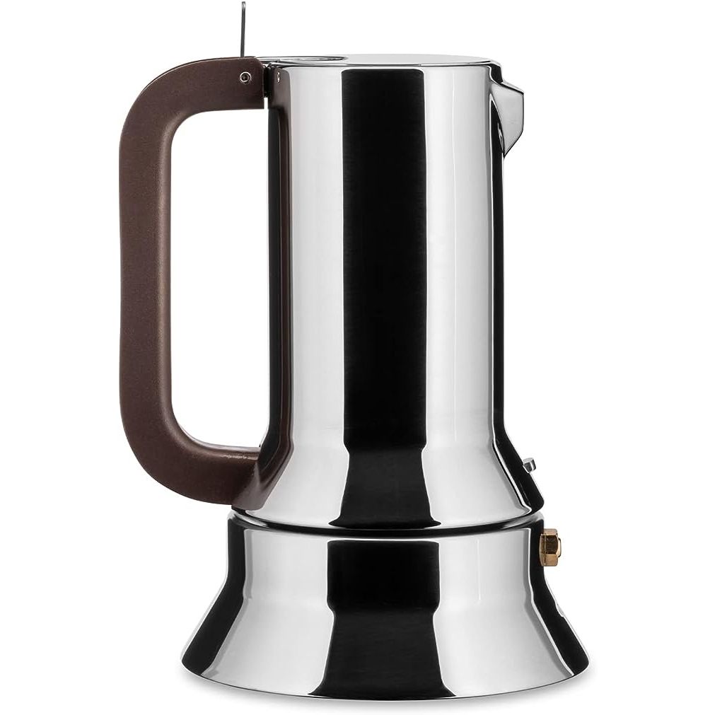 Upgrade your kitchen with the Stovetop Espresso Moka, a sleek and stylish espresso maker designed by the renowned Richard Sapper. Made from high-quality 18/10 stainless steel, this espresso maker guarantees durability and longevity. Its magnetic bottom is specially designed for induction stoves, ensuring hassle-free brewing.