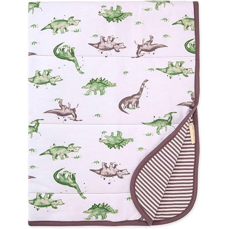 Burt's Bees Baby offers a versatile and eco-friendly solution for your little one's bedding needs with their Reversible Blanket. Made from organic jersey cotton, this blanket is not only soft and gentle against your baby's delicate skin but also environmentally conscious.