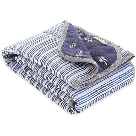 The Burt's Bees Baby Reversible Jersey Blanket is a must-have for every parent. Made from 100% organic cotton, this blanket is not only soft and gentle on your little one's skin, but it is also environmentally friendly. The blanket measures 30" W x 40" L, making it the perfect size for swaddling, cuddling, and tummy time.